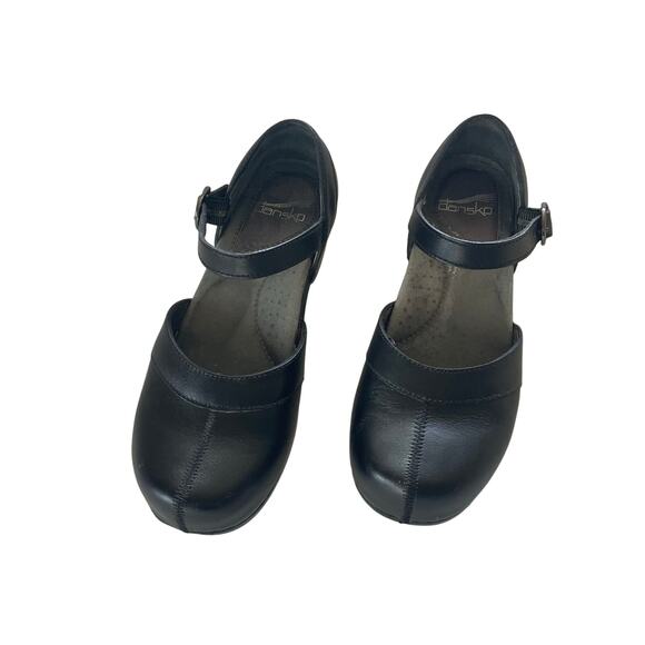 Dansko Black Leather Mary Jane Work Nursing Shoes size EU 37 - Picture 2 of 12